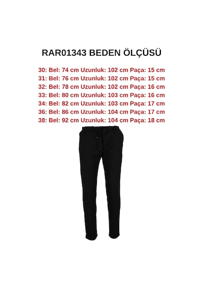 Modarar Erkek Jogger Pantolon Bel Bağcıklı Dar Kesim Rar01343 Siyah
