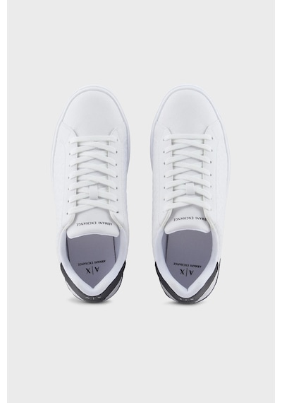 Armani Exchange Erkek Ayakkabı Xm000140 Af11916 M0028 Beyaz-siyah Beyaz-siyah