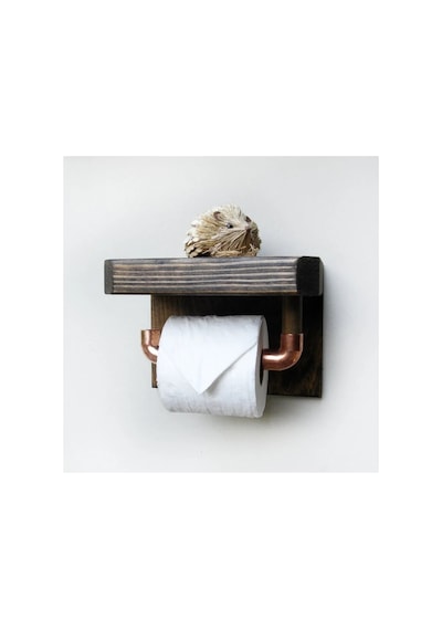 Buççin Online Mağaza Ahşap Rustic Tuvalet Kağıtlığı, Tuvalet Kağıtlığı, Ahşap Tuvalet Kağıtlığı Ahşap Kahverengi Çok Renkli