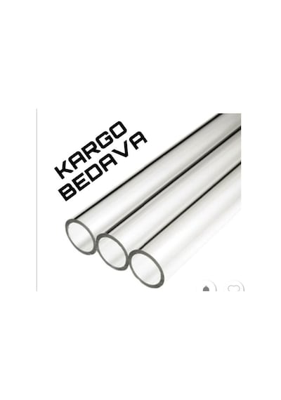 Pleksi Şeffaf Boru 70X60 Mm (Akrelik )Aynı Gün Kargo