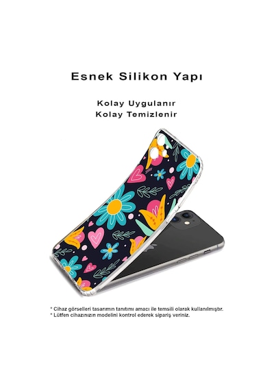 Samsung Galaxy Uyumlu A25 İle Retro Color 1 Kamera Korumalı Şeffaf Kılıf