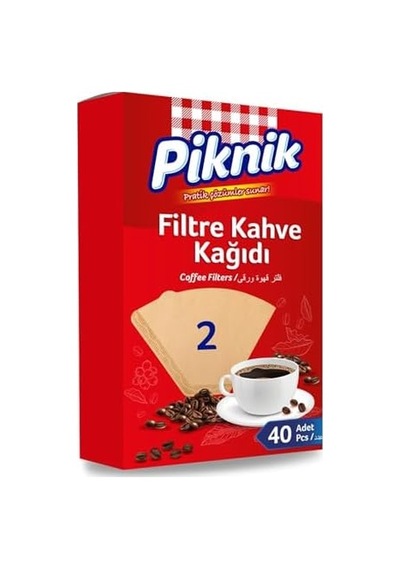 Piknik Kahve Filtre Kağidi 40'li No:2