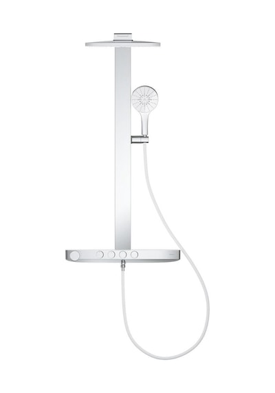 Grohe Rainshower Aqua Pure Duvara Monte Termostatlı Duş Sistemi - 1009640000 Gümüş