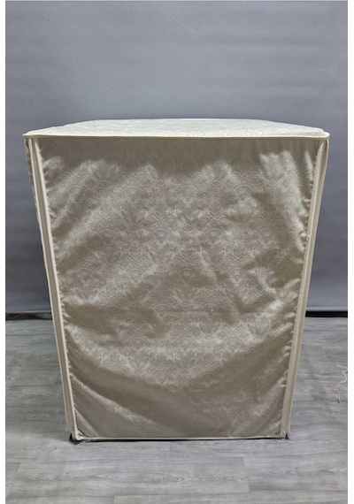 Krem Polyester Kumaş Çamaşır Makinesi Örtüsü Leke Tutmaz, Su Geçirmez Modern Tasarım Bej