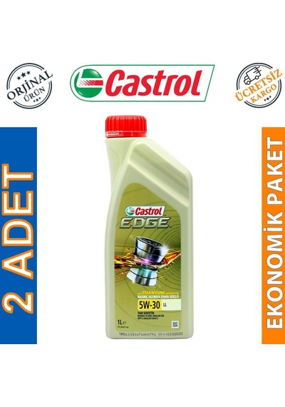 Castrol Edge Titanium 5W-30 LL Tam Sentetik Motor Yağı 2 x 1 L