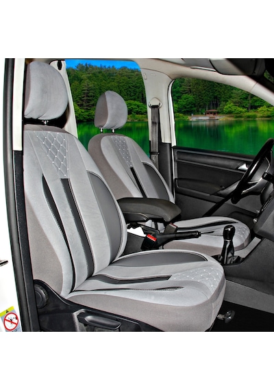 T1 Serisi Volkswagen Caddy 2003-2010 Uyumlu Gri Ticari Tay Tüyü Koltuk Kılıfı