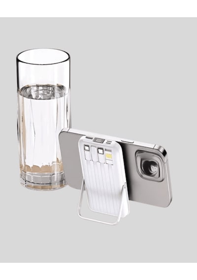 Taşınabilir Powerbank Çoklu Kablo Çıkışlı Kompakt Tasarım Çok Renkli