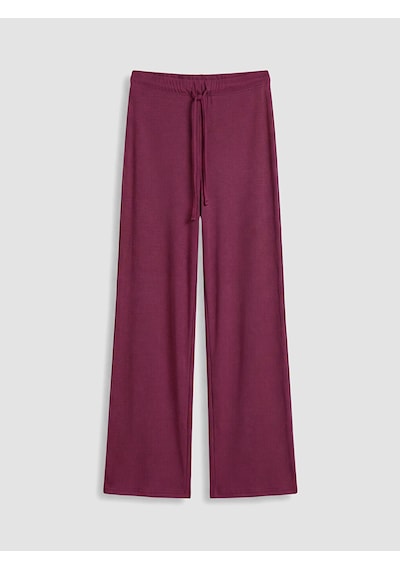 Lcw Dream Bordo Beli Lastikli Geniş Paça Kadın Pijama Altı