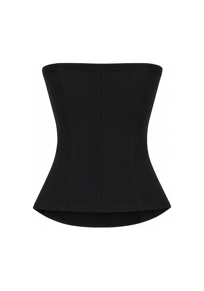 Vadon 1022 Kadın Straplez Fit Kısa Bluz Siyah