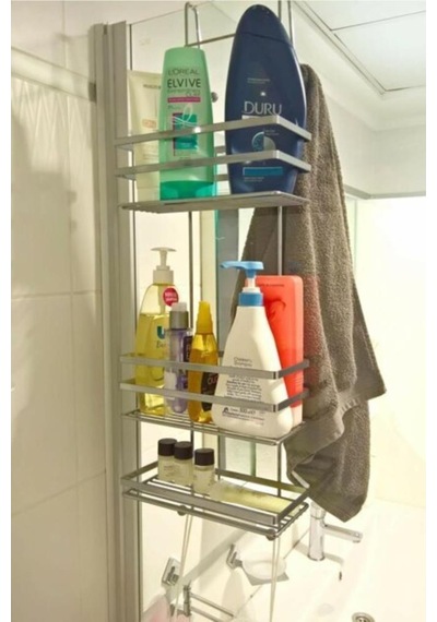 Geseus Üç Katlı Asmalı Banyo Duş Rafı Krom Lm580