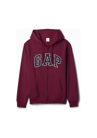Gap Logo Relaxed Fleece Fermuarlı Sweatshirt - 674144-11167 Bordo