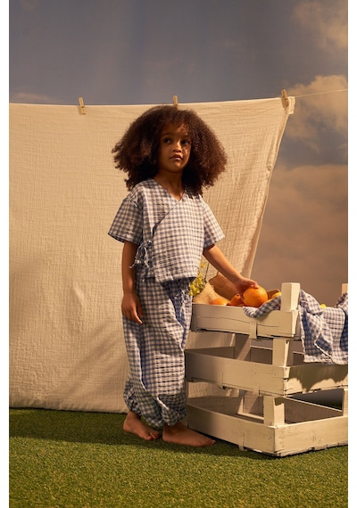 Oh La La Koala Mavi Daisy Picnic Serisi Kruvaze Takım