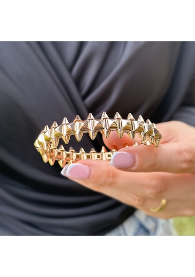 14k Rose Gold Crampoon Kelepçe Bilezik