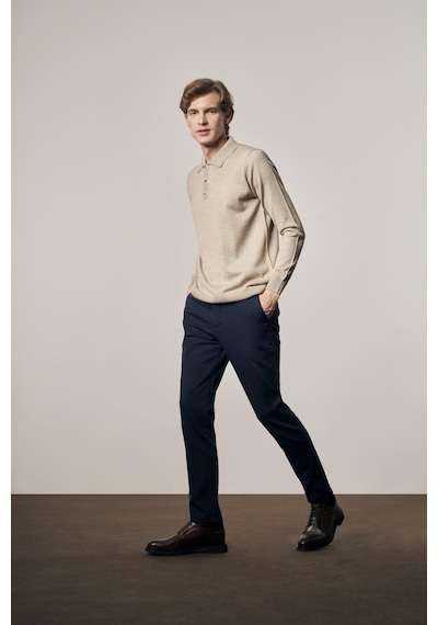 İmza Koyu Lacivert Yan Cep Düz Paça Pamuklu Slim Fit Chino Casual Pantolon 1003255161 İmza Koyu Lacivert Yan Cep Düz Paça Pamuklu Slim Fit Chino Casual Pantolon 1003255161