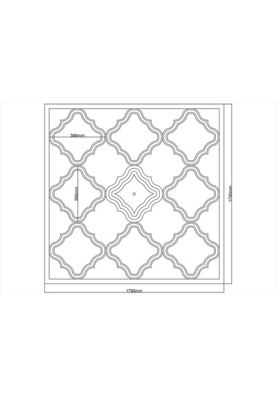 Motifpiyer Lamba Tavan Göbeği Modüler-m-63-düz-9-parça-56cm
