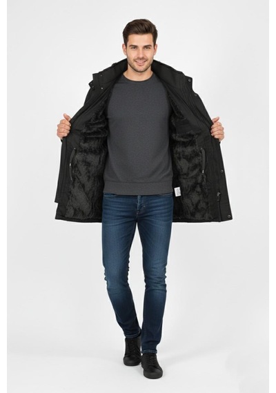 Bigazzi Erkek Spor Kanvas Kapüşonlu Parka 85134 Bgl-st04883 Haki