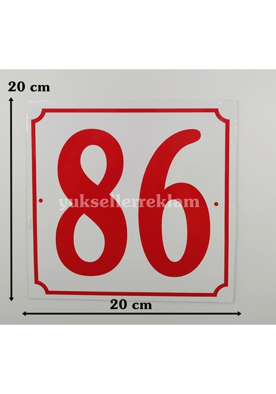 Kapı Numarası 20X20 Cm, Bina, Apartman, Işyeri Numarası (471064657)