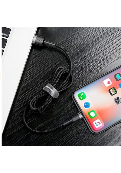 Baseus Cafule 2.4A Apple iPhone Uyumlu Lightning Hızlı Şarj Kablosu 1 Metre