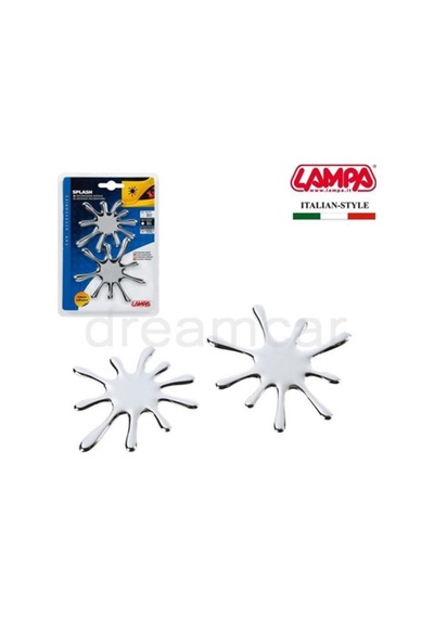 Lampa Splash Krom 3D Dekoratif Çıkartma 07253