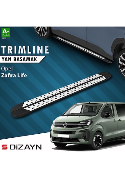 S-dizayn Opel Zafira Life Kısa Şase Trimline Gri Yan Basamak 213 Cm 2020 Üzeri
