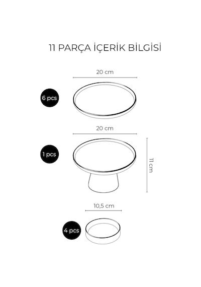 Handmade 11 Parça Ribbon Ayaklı Sunum Standlı Kahvaltı Takımı - Kurdelalı Kahvaltı Takımı Pembe Beyaz