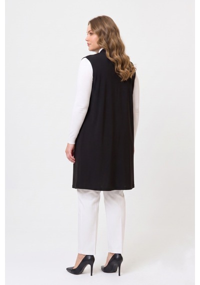Wearon Kadın Düğmesiz Modelli Yelek 54297 Bgl-st05661 Siyah