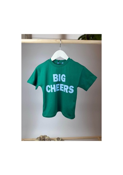Poala Kids Paris Sloganlı Tshirt Yeşil