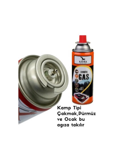 10'lu Kamp Gazı Kartuşu 227 Gr Portatif Ocak Ve Pürmüz Yedeği Bütan Propan Karışımlı Kamp Ocağı Tüpü Turuncu Turuncu