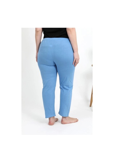 Mtm My The Mall Kadın Pamuklu Büyük Beden Alt Pijama Mavi Mavi