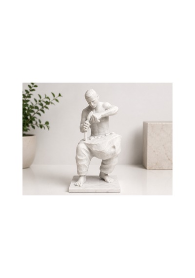 Mermer Görünümlü 3d Heykel Biblo Dekoratif Usta Figürü Kitaplık Masaüstü Ofis Dekoru Pla