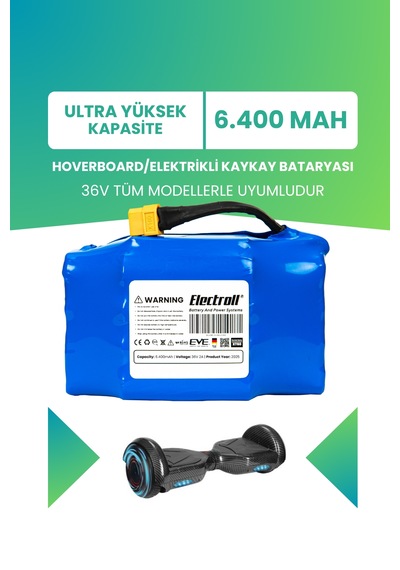 Hoverboard / Elektrikli Kaykay Bataryası 36v 6.400mah