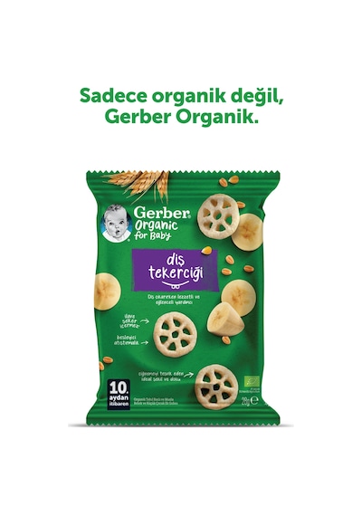 Gerber Diş Tekerciği Tahıl Bazlı ve Muzlu Bebek ve Küçük Çocuk Ek Gıdası 28 G