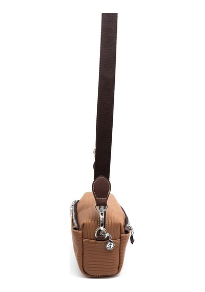 Silver Polo Sp1142 Kadın Çapraz Çanta Petek Karamel-kahve