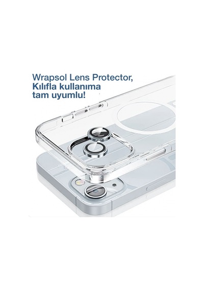 Apple Uyumlu iPhone 15 Mavi Kamera Lens Koruyucu Kolay Uygulama Aparatlı