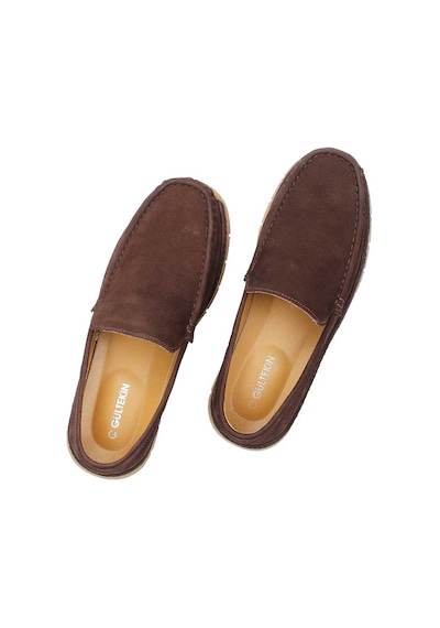 Erkek Kahverengi Nubuk Deri Loafer