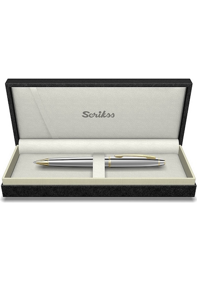 Scrikss 35 Tükenmez Kalem Gold Krom