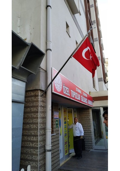 Duvar Tipi Bayrak Direği Ayyldız Dahil 115 Cm Standart