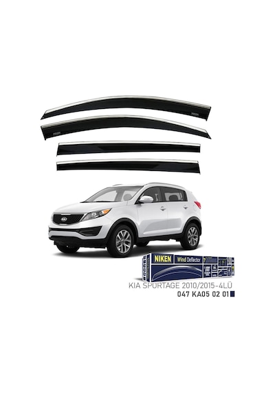 Niken Kia Sportage 2010-2015 Kromlu Cam Rüzgarlığı 4'lü - Ekolmaks