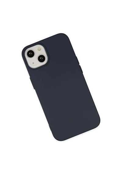 Newface Apple İphone 14 Kılıf Nano İçi Kadife Silikon - Lacivert