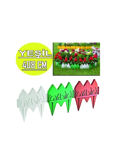 Dekoratif Çit Bahçe Çiti Peyzaj Koruma Çiti Yeşil Renk 408 Cm