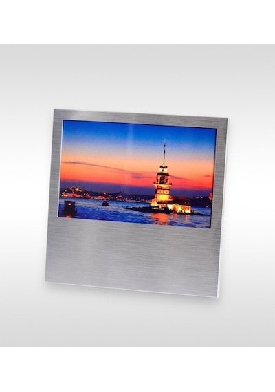 Kişiye Özel Fotoğraflı 606 Silver Alüminyum Resim Çerçevesi