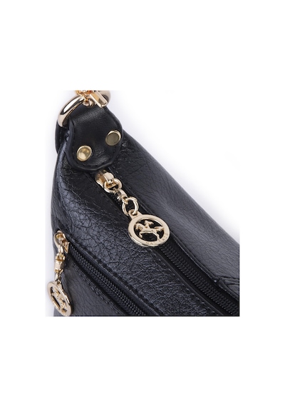 Nas Bag Kadın Mini Omuz Ve Çapraz Çanta Örgülü Askılı En: 23 Cm , Boy: 14 Cm Siyah Victoria