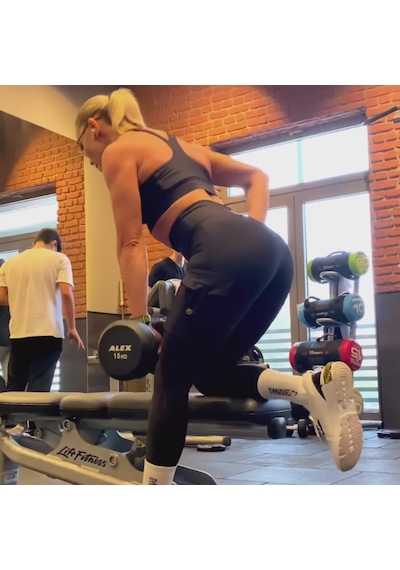Lismina Kargo Cepli Toparlayıcı Spor Tayt Siyah