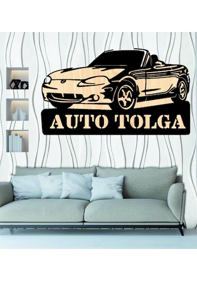 Kişiye Özel Araba Car Galeri Temalı Ahşap Duvar Tablo