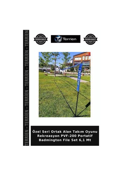 Özel Seri Ortak Alan Takım Oyunu Rekreasyon Pvf-200 Portatif Badmington File Set 6,1 Mt