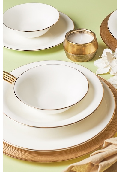 Karaca  Fine Pearl Diana 24 Parça 6 Kişilik Yemek Takımı Gold