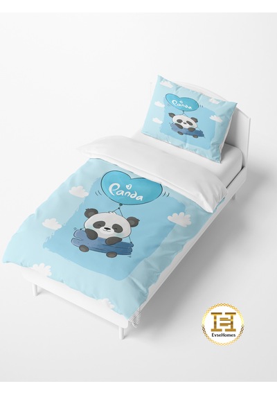 Uçan Panda Mavi Nevresim Takımı