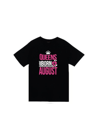 Stoned&Fame Unisex Siyah Queens Are Born In August T-shirt SIYAH