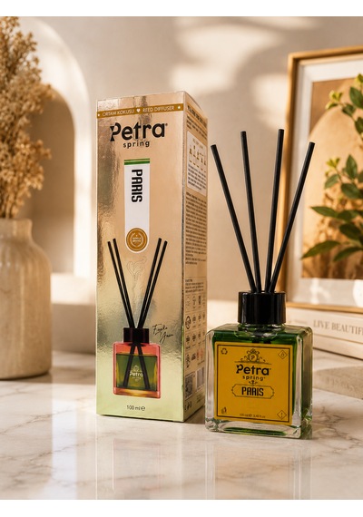 Paris 100ml Bambu Çubuklu Oda Kokusu - Premium Reed Diffuser / Long Lasting Home Fragrance Parfüm Bazlı Reed Diffuser Ev, Ofis , Banyo Ve Ortam Kokusu Black Ice