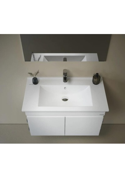 Creavit Flexio 80 Cm Katlanabilir Banyo Dolabı Beyaz Set
